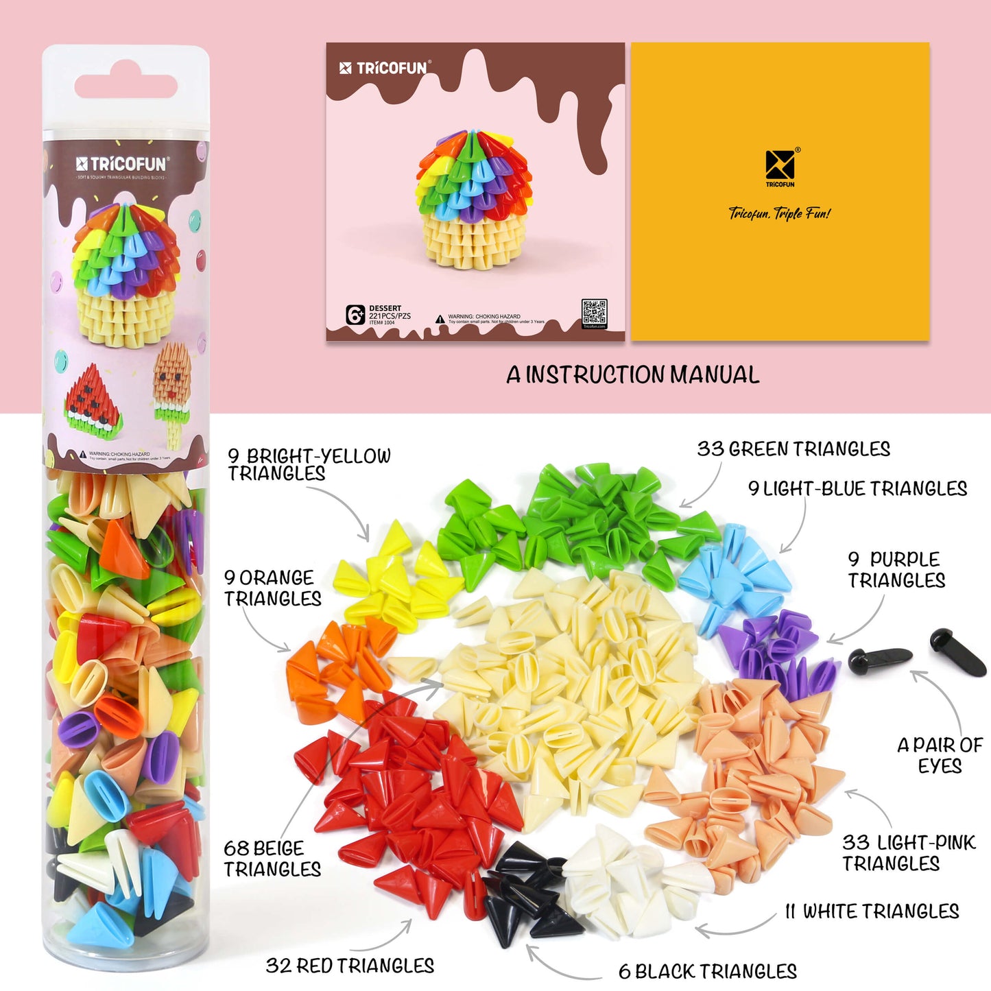 TRICOFUN™ Tube the dessert building kit -1004-New Arrival Pre - sale