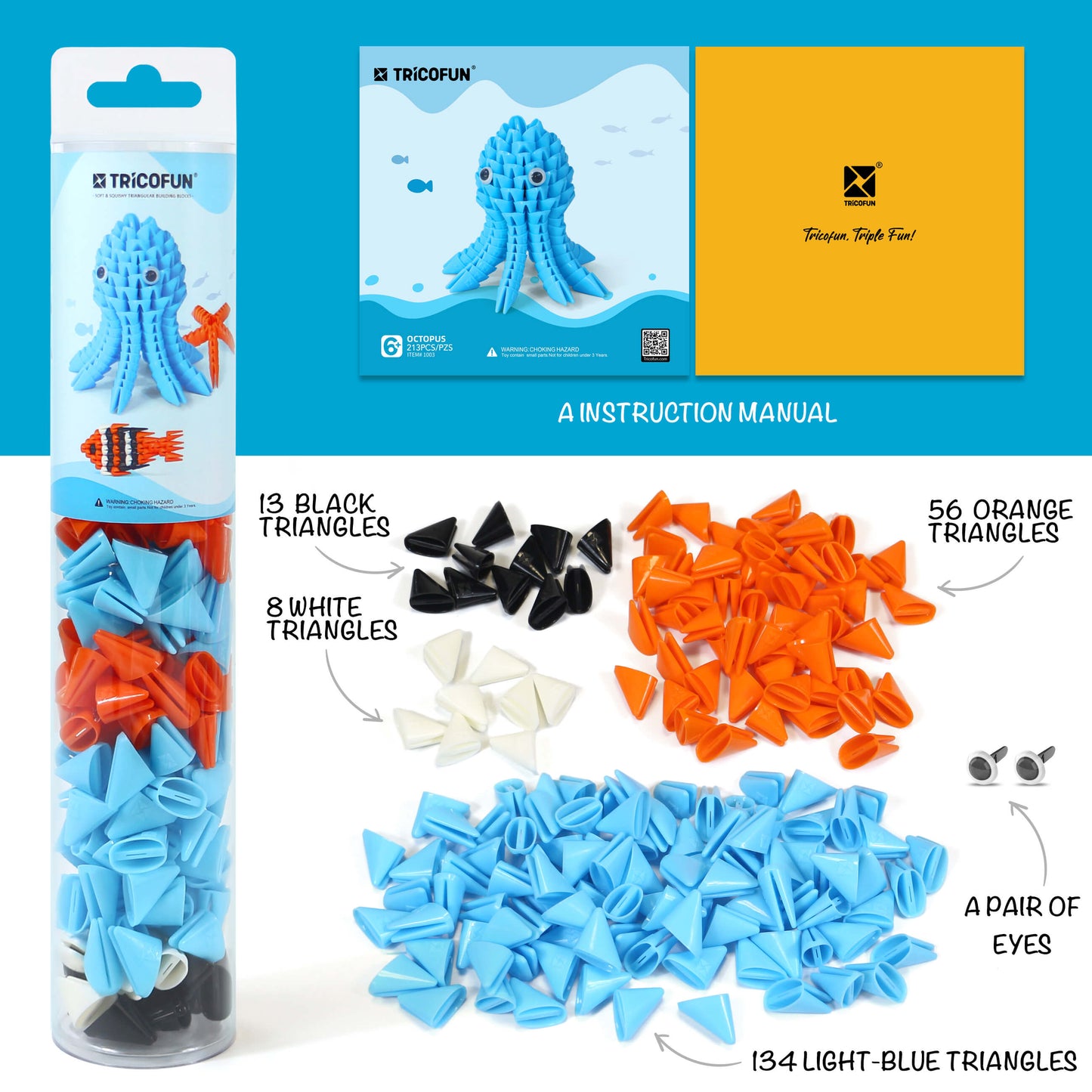 TRICOFUN™ Tube the octopus building kit -1003