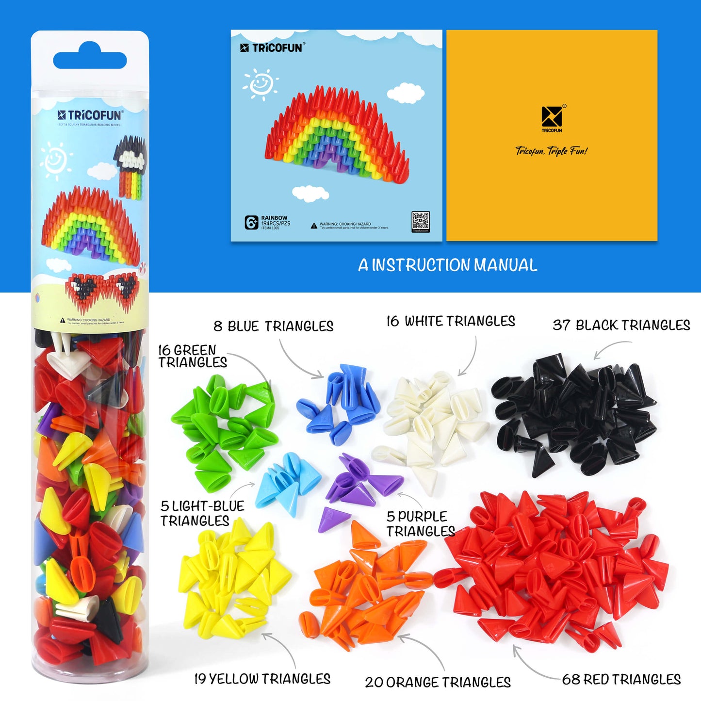 TRICOFUN™ Tube the rainbow building kit -1005-New Arrival Pre - sale