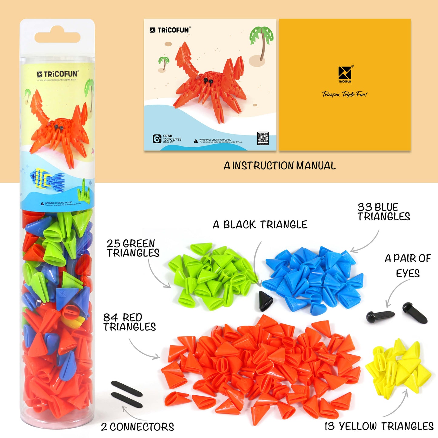 TRICOFUN™ Tube the crab building kit -1001-New Arrival Pre - sale