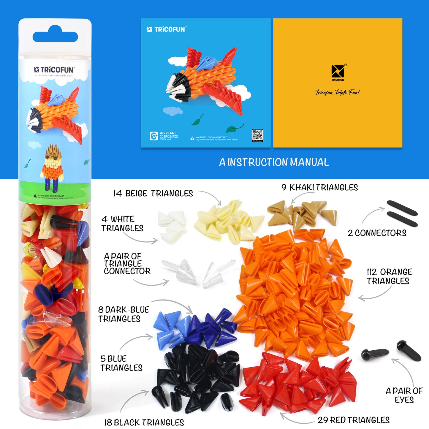 TRICOFUN™ Tube the airplane building kit -1008-New Arrival Pre - sale