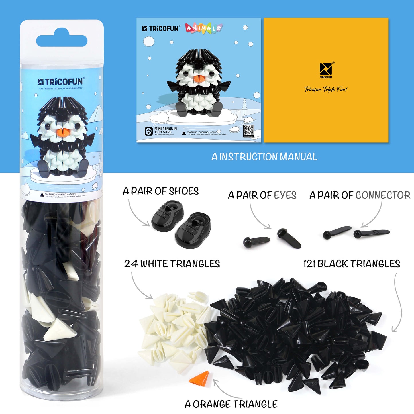 TRICOFUN™ Animals the mini penguin building kit -1017-New Arrival Pre - sale