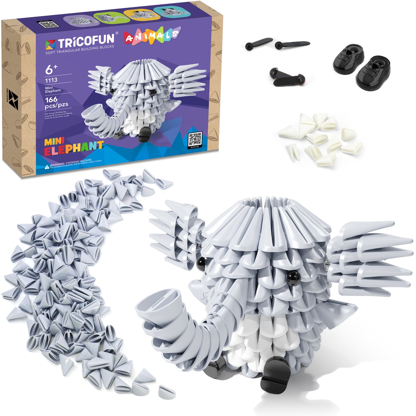 TRICOFUN™ Animals the mini elephant building kit -1113
