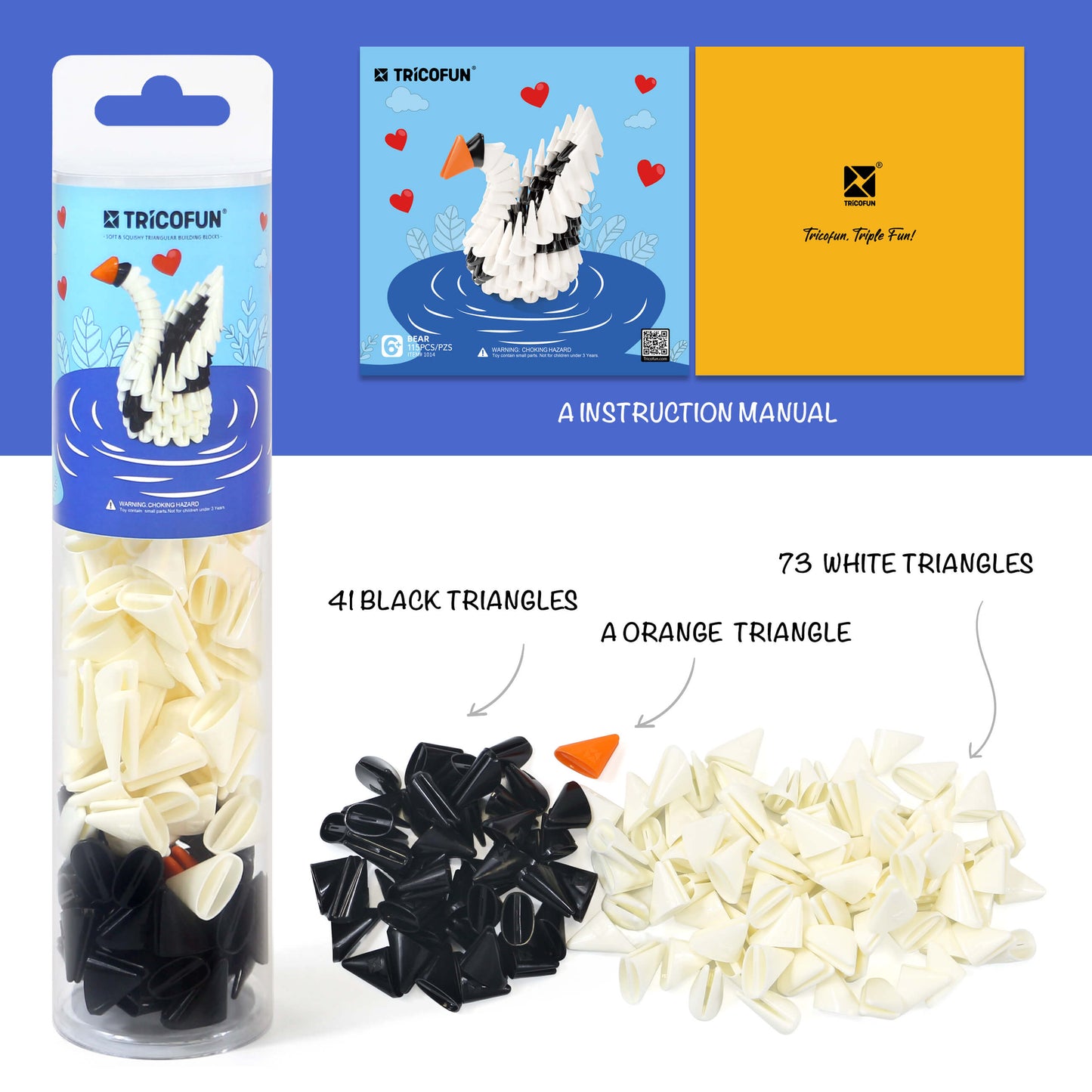 TRICOFUN™ Animals the mini swan building kit -1014