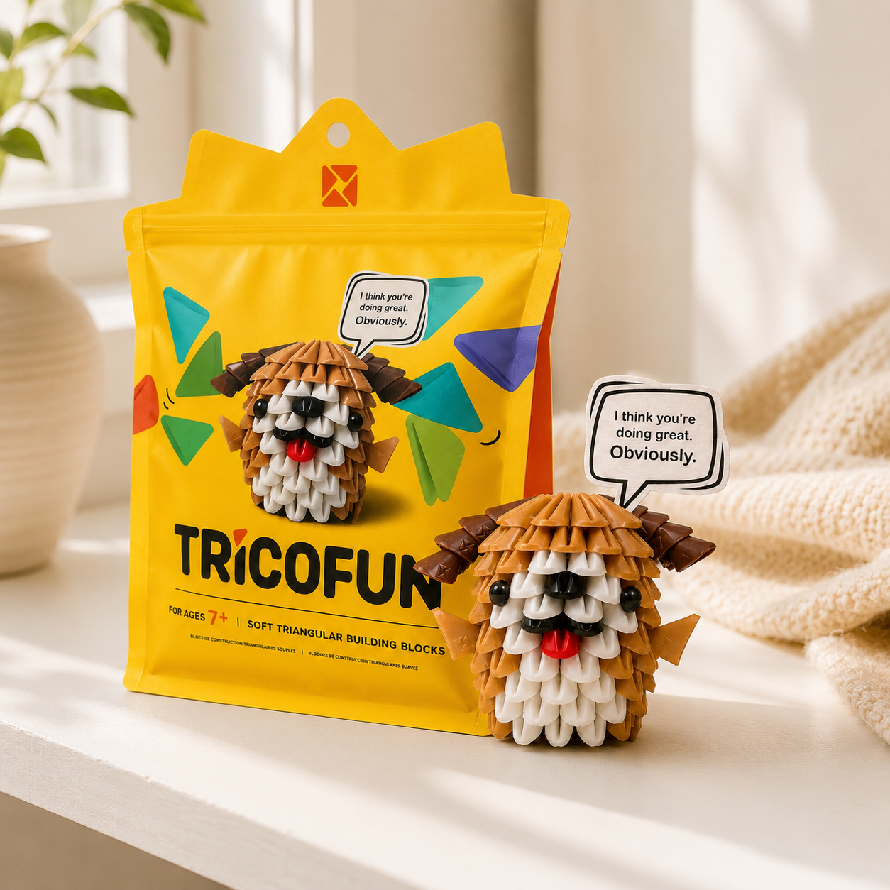 Tricofun® Biscuit Puppy Soft Triangle Building Kit — Pre-order