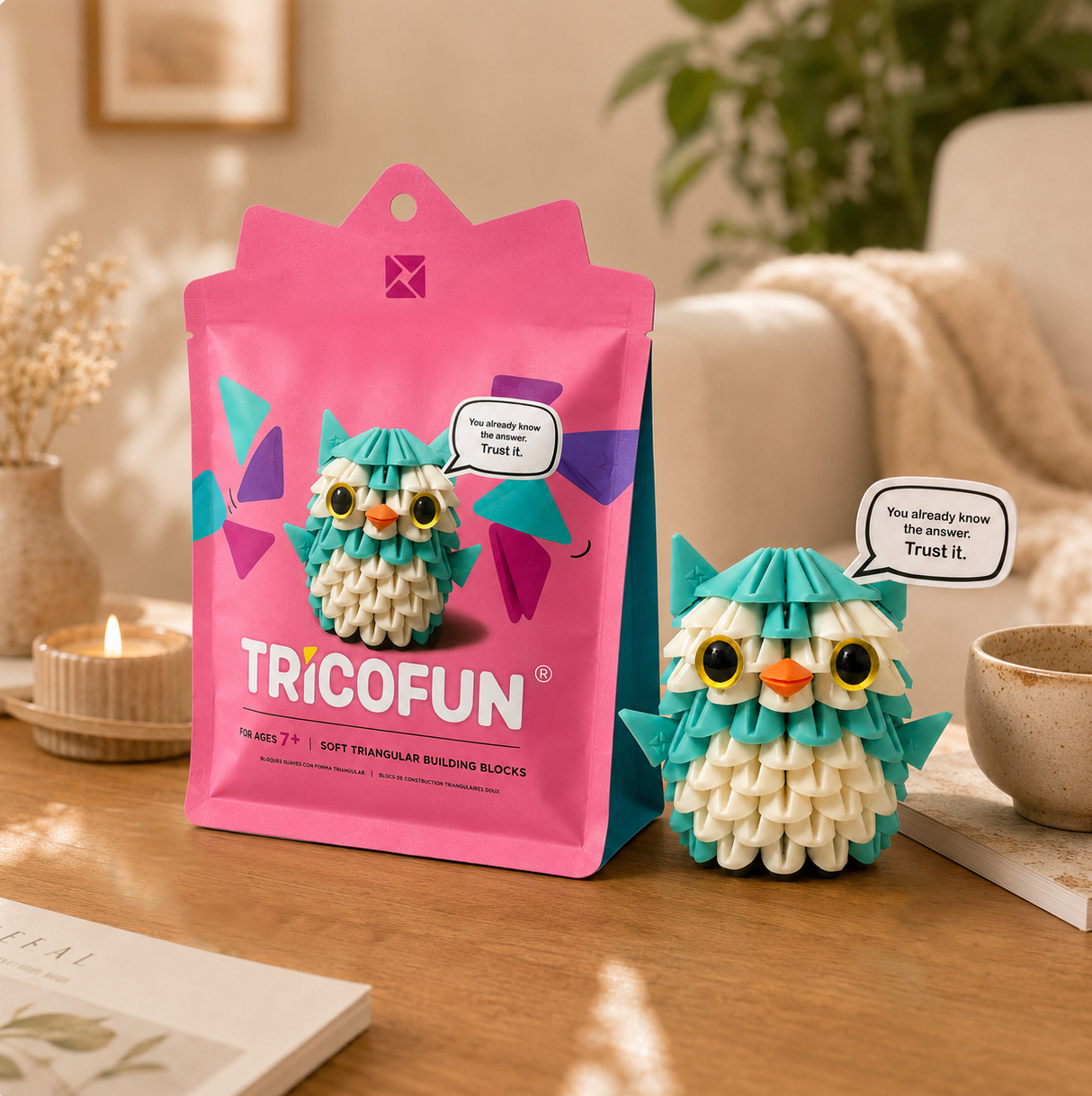 Tricofun® Sage the Owl Soft Triangle Building Kit — Pre-order