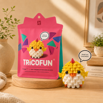 Tricofun® Sunny Yellow Chick Soft Triangle Building Kit — Pre-order