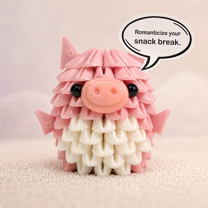 Tricofun® Peaches Pink Pig Soft Triangle Building Kit — Pre-order