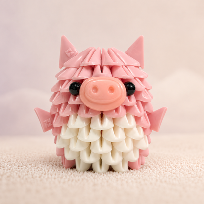 Tricofun® Peaches Pink Pig Soft Triangle Building Kit — Pre-order