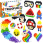 Tricofun® 500 Pieces Soft Building Blocks Kids Rainbow Mix