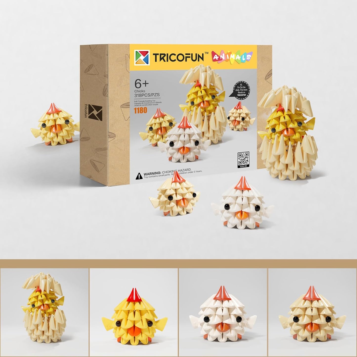 TRICOFUN™ Animals chicks building kit (1180-CHICKSET)