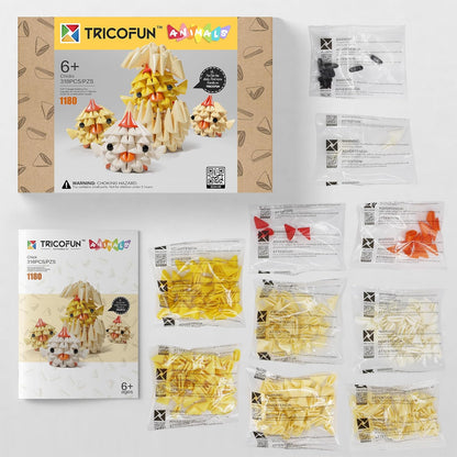 TRICOFUN™ Animals chicks building kit (1180-CHICKSET)