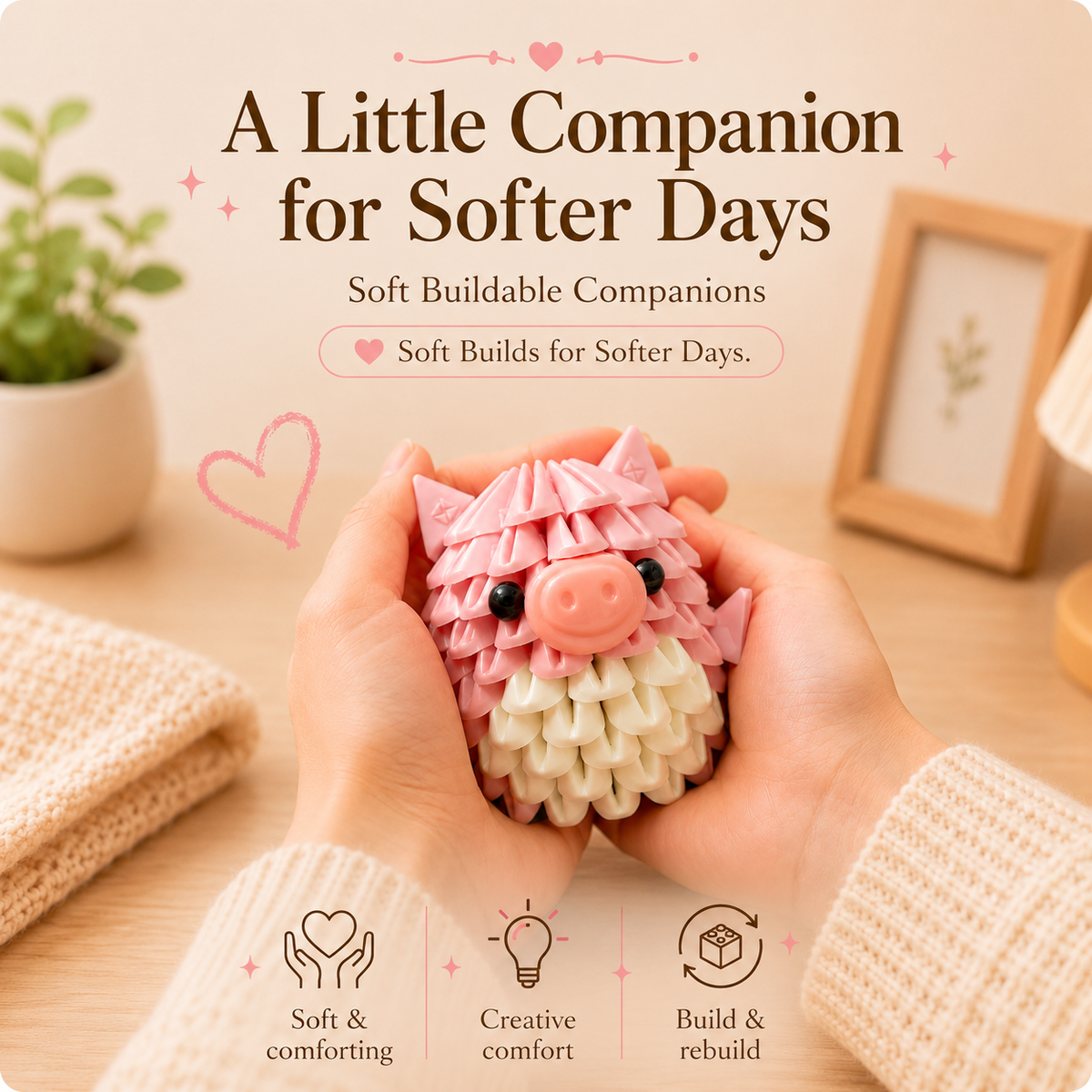 Tricofun® Peaches Piglet Soft Building Kit