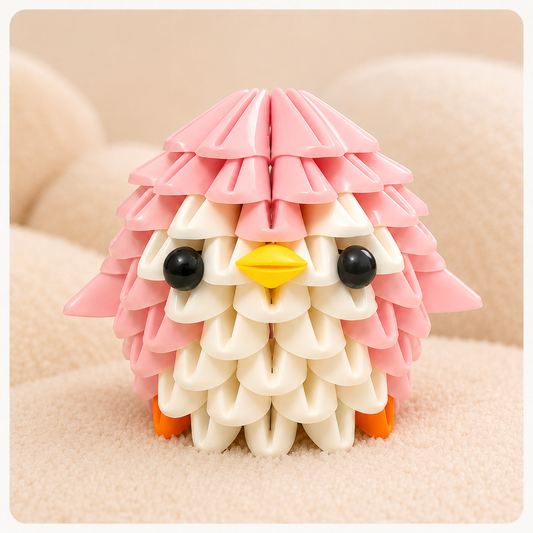 Tricofun® Wren the Pink Bird Soft Triangle Building Kit