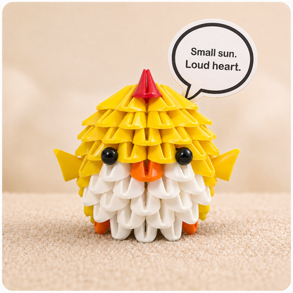 Tricofun® Sunny Yellow Chick Soft Triangle Building Kit — Pre-order