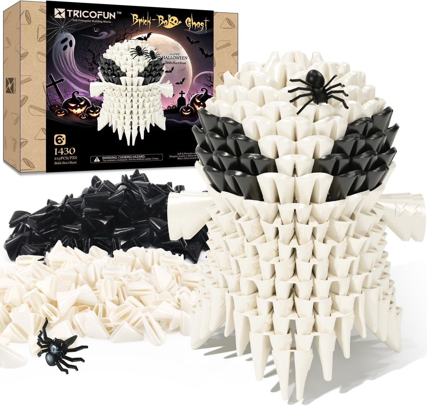 TRICOFUN™ Halloween Soft Building Blocks Brick Boo Ghost building kit - 1430