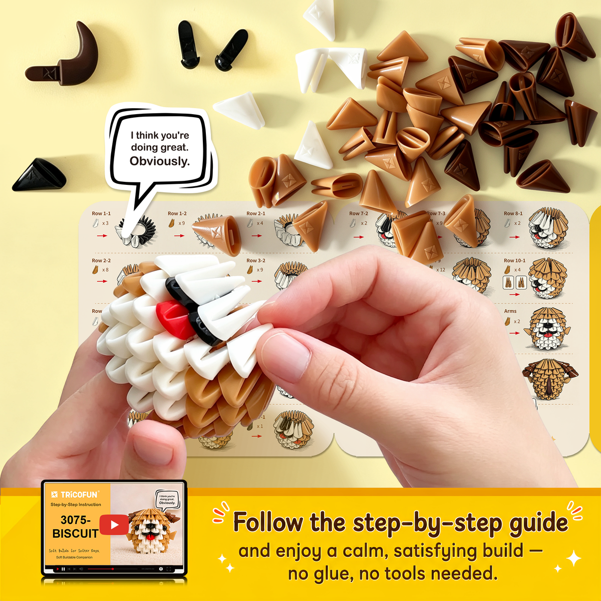 Tricofun® Biscuit Puppy Soft Building Kit