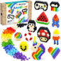 TRICOFUN™ 500 Pieces Soft Building Blocks Kids Rainbow Mix