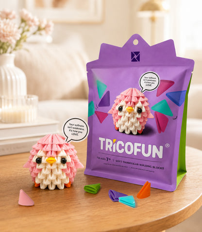 Tricofun® Wren the Pink Bird Soft Triangle Building Kit — Pre-order
