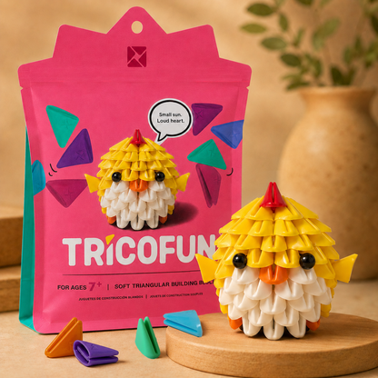 Tricofun® Sunny Yellow Chick Soft Triangle Building Kit — Pre-order