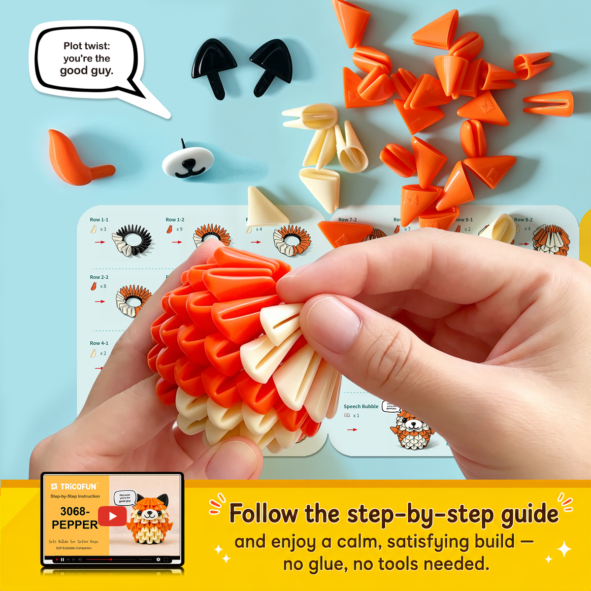 Tricofun® Pepper Fox Soft Building Kit