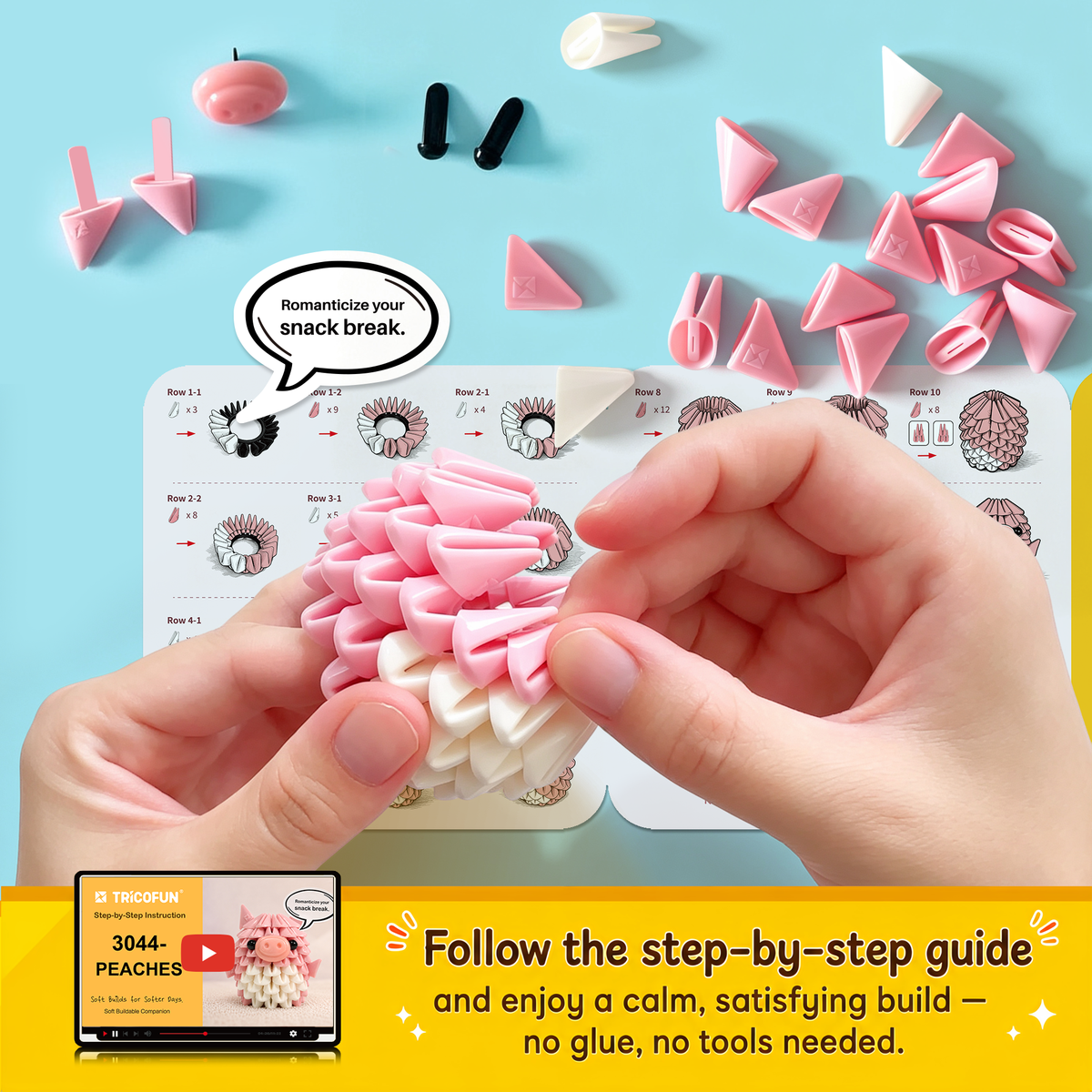 Tricofun® Peaches Piglet Soft Building Kit