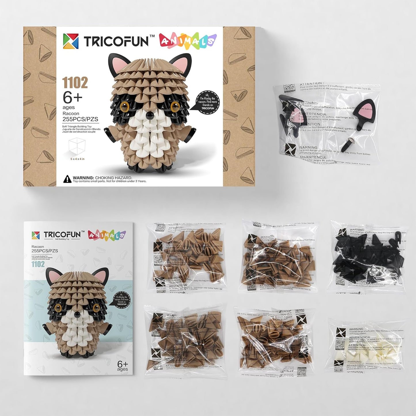 TRICOFUN™ Animals Rocky the raccoon building kit -1102