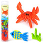 Tricofun® Crab Tube Soft Building Kit – Buildable Silicone Sea Animal Toy for Kids & Adults